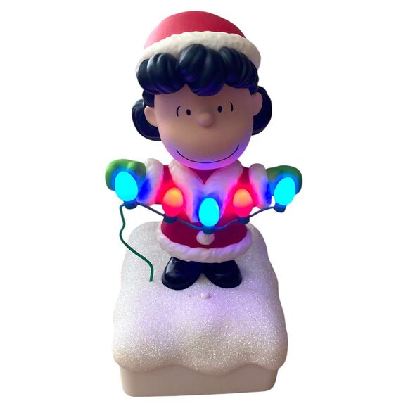 Hallmark 2015 Lucy Peanuts Light Show Christmas Figurine | Wireless Music Lights - Picture 2 of 10